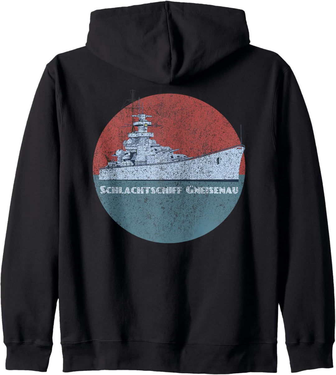 Deutsches Schlachtschiff Gneisenau Vintage WW2 Marine Kapuzenjacke