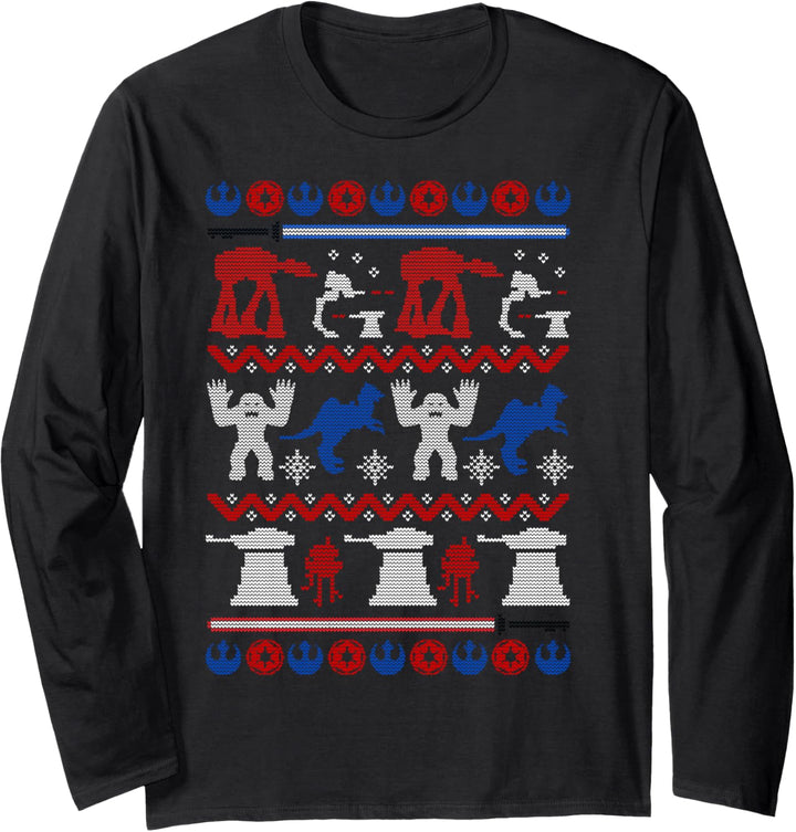 Star Wars AT-AT Holiday Pattern Langarmshirt