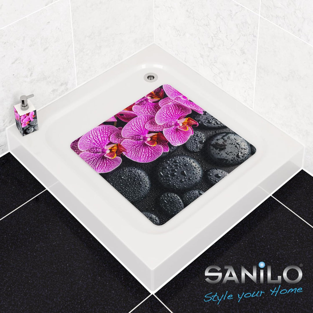 Sanilo Badematte 53 x 53 cm, rutschfeste Duschmatte für Dusche und Badewanne, Antirutschmatte maschi