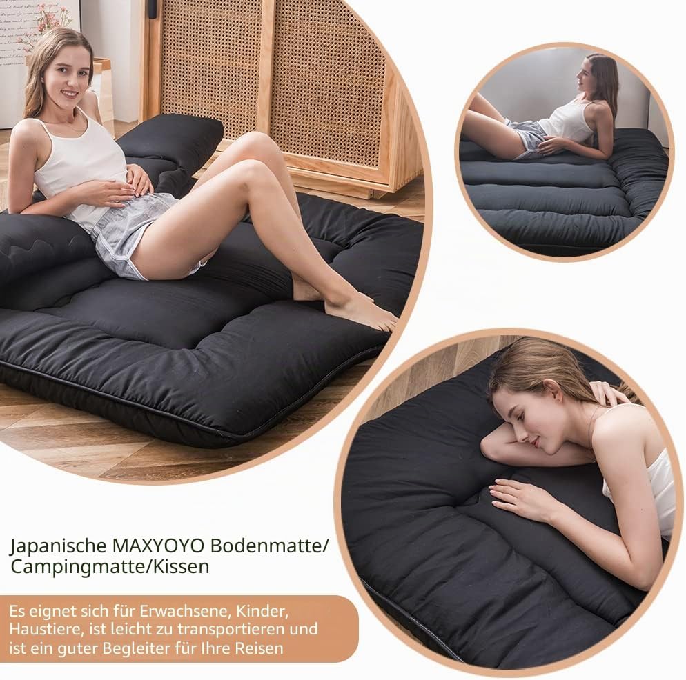 MAXYOYO Klappmatratze Futon Matratze Bodenmatratze Gepolsterte Japanische Tatami Gesteppte Bett, Dic