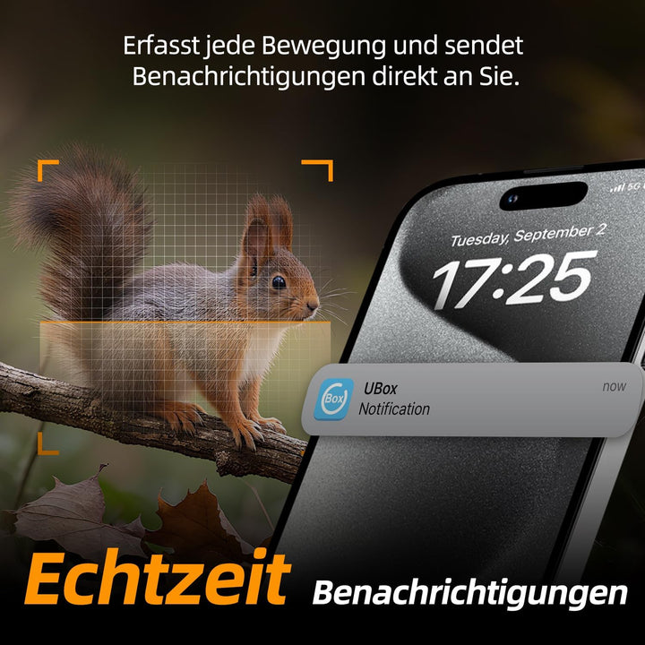 CEYOMUR 4G LTE Wildkamera Solar, 2K-PTZ Wildtierkamera mit SIM Karte & SD Karte, Überwachungskamera