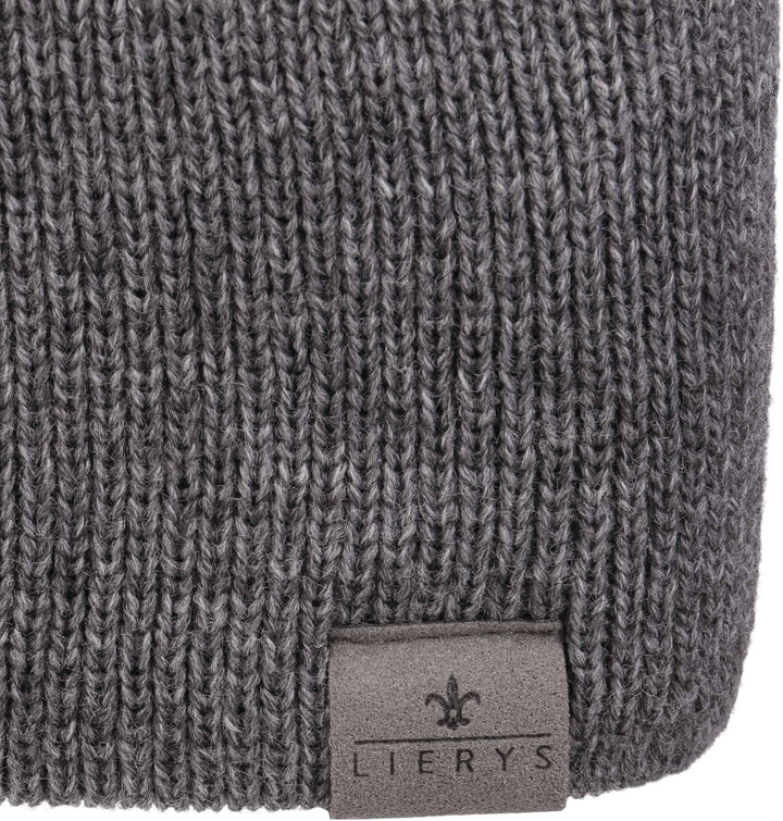 LIERYS Mono Stirnband Damen/Herren 8 cm breit - Made in Germany - dreilagiges Strickband gefüttert m