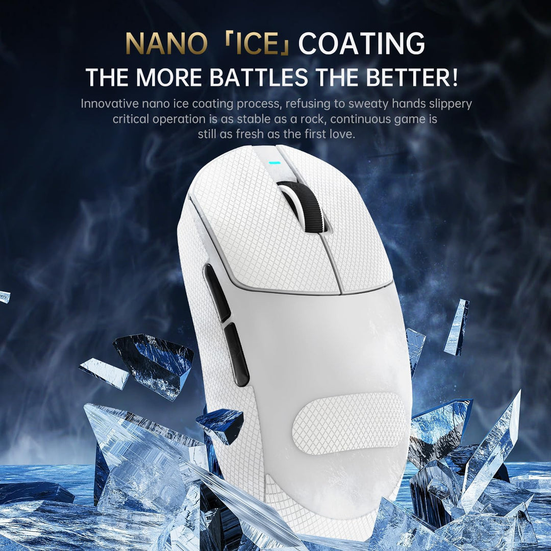 ATTACK SHARK X8PPO 8K Mouse with Grip Tape for Large Hand, 55g Superlight, PixArt PAW3395PRO Gaming