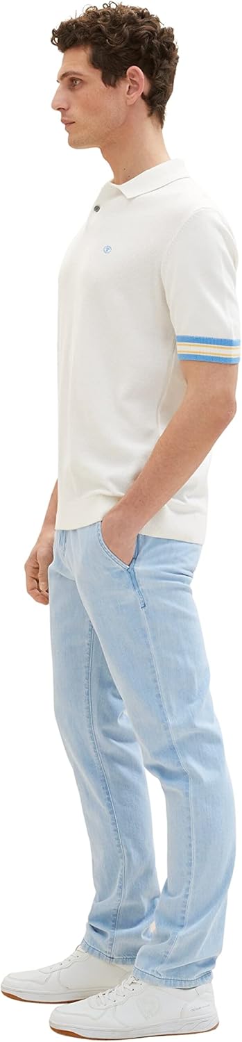 TOM TAILOR Herren Josh Regular Slim Jeans 33W / 32L 10112 - Clean Light Stone Blue Denim, 33W / 32L