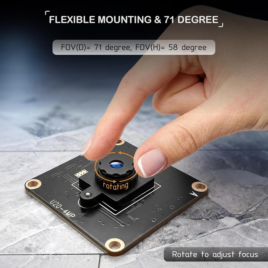 innomaker 4MP USB HDR Kamera, bis zu 4MP@30FPS, 2K@60FPS, 1080P@60FPS, Plug&amp;Play für PC, Raspberry P