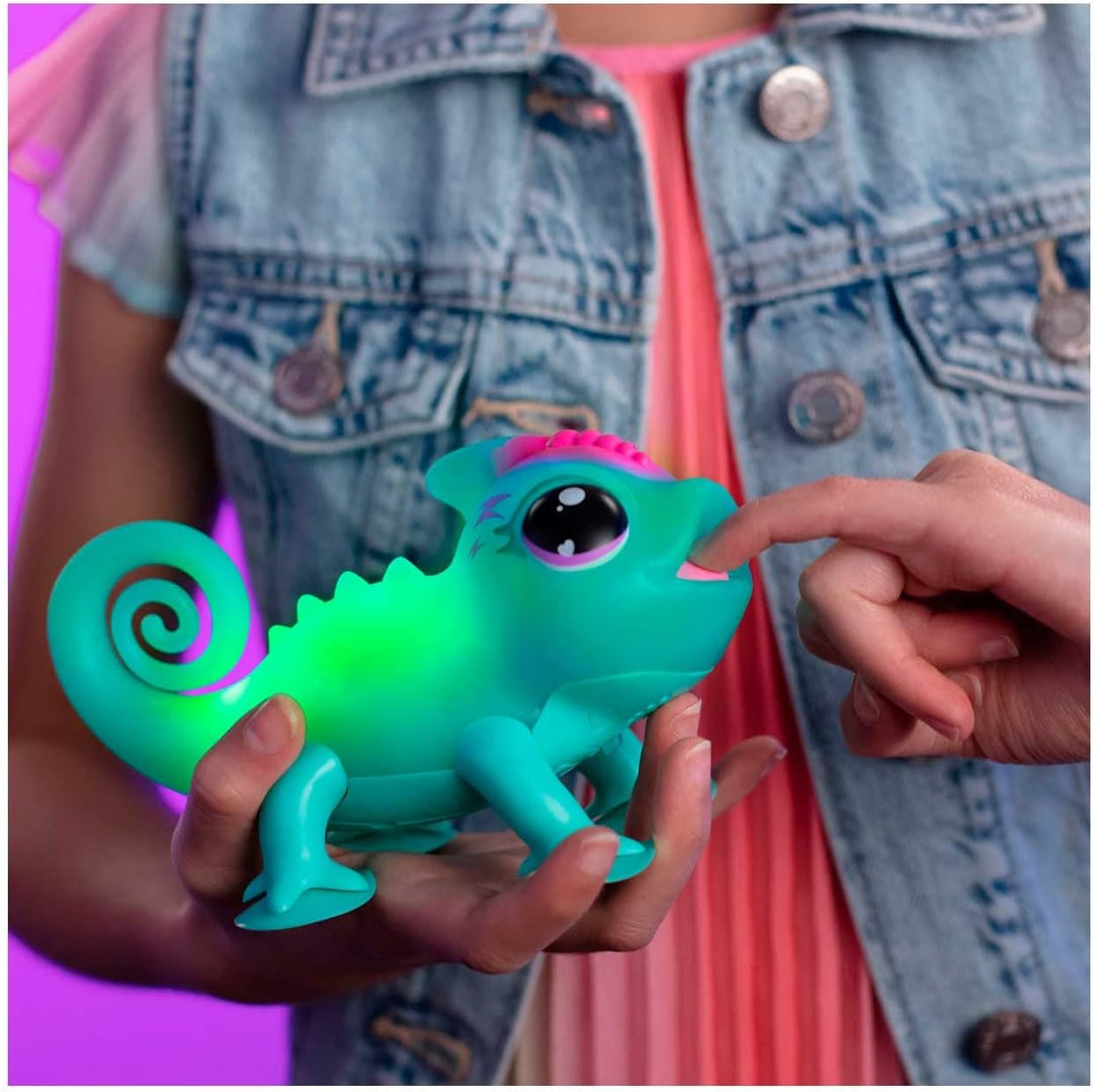 Giochi Preziosi Chamäleon Little Live Pets Sunny Interaktives Chamäleon mit Saugnäpfen, ändert die F