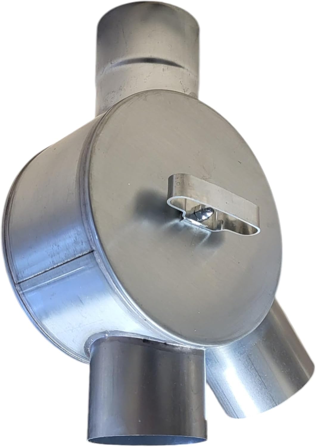 zbs24 Zink Wasserverteiler mit Drehgriff 100mm Regenwasserverteiler aus Titan-Zink für Fallrohre Was