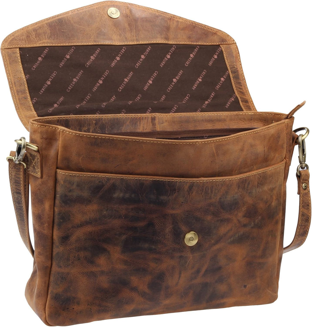 Greenburry Vintage Umhängetasche Leder 35 cm