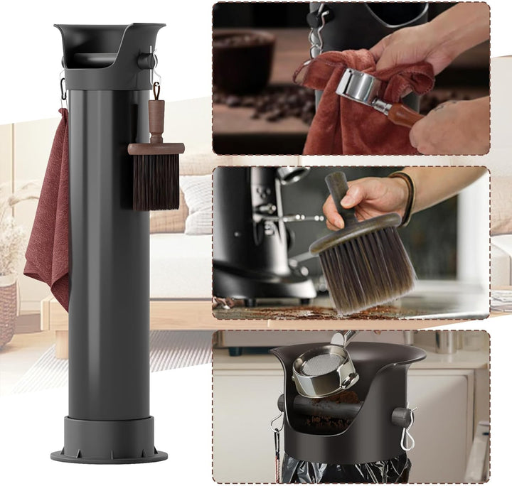 uyoyous Abklopfbehälter Kaffeesatz Zbschlagbehälter Kommerzieller Knock Box mit Abnehmbarer Klopfheb