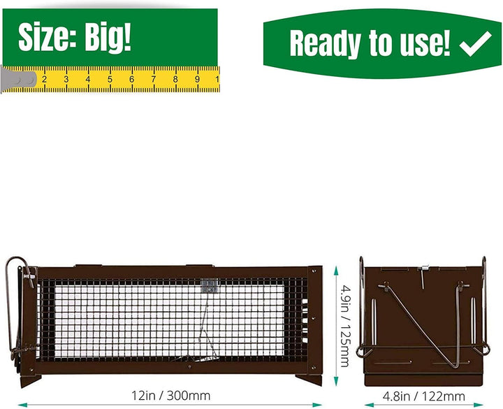 RatzFatz® Lebendfalle Mausefalle, Premium Rattenfalle, XXL ● Sieger 2021 ● Profi, Garten & Haus, Sie