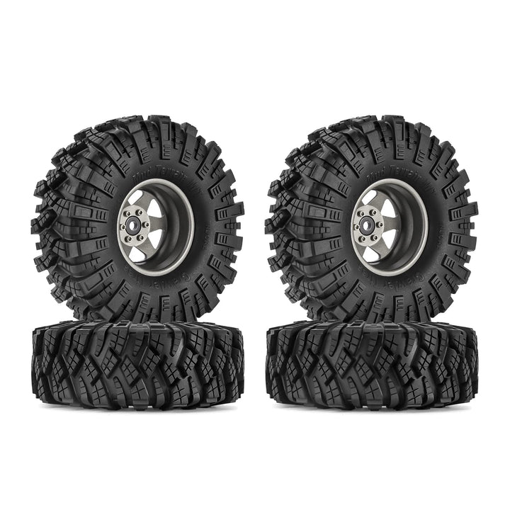 INJORA 1.9 Schlamm Reifen Sat Offset -8.9mm Beadlock Felge für 1/10 RC Crawler Auto Axial SCX10 9004