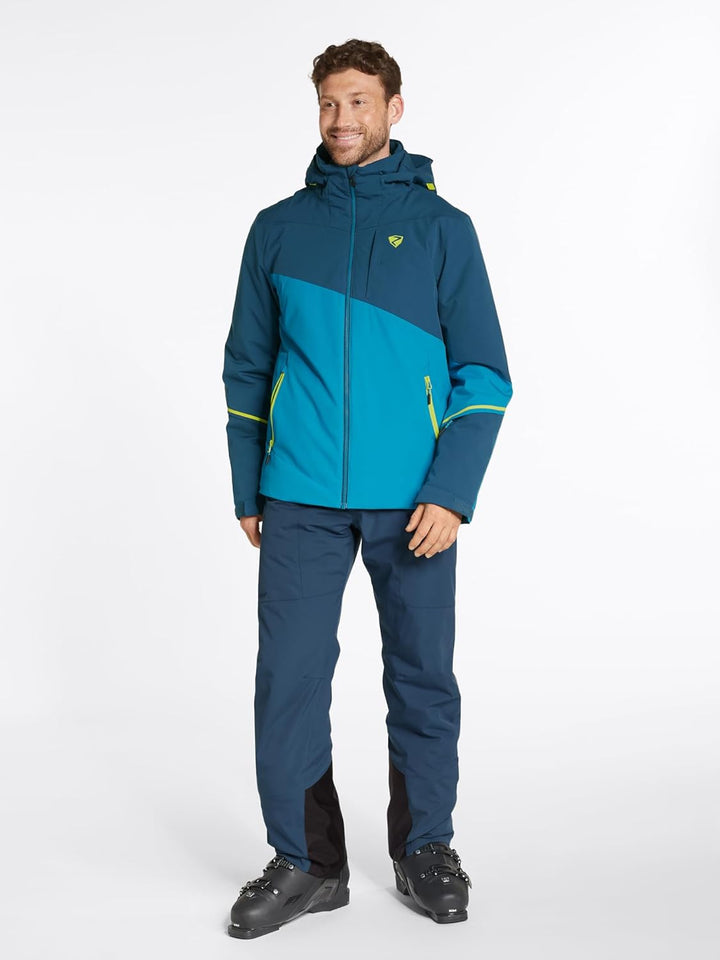 Ziener Herren Timpa Ski-Jacke/Snowboard-Jacke | atmungsaktiv, wasserdicht (1er Pack) 54 teal crystal