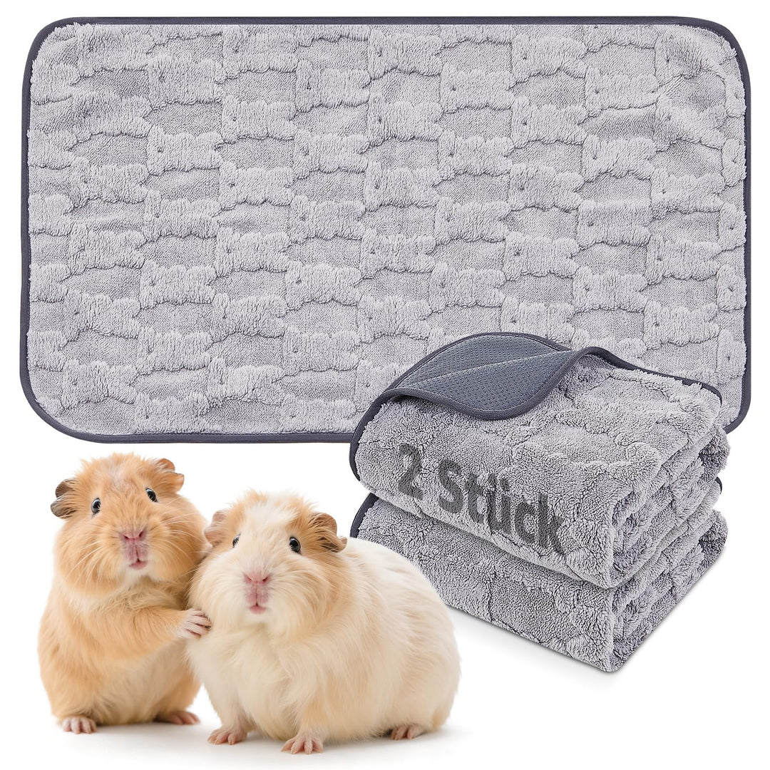 90x60cm Pipipads für Meerschweinchen & Pipi Matte für Kaninchen - Waschbare, saugstarke Unterlage mi