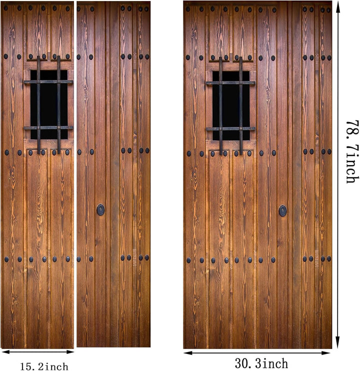 FLFK 3D Holz Türtapete Selbstklebend TürPoster Abziehen und Aufkleben Vinyl Wandbilder Entfernbar Ma