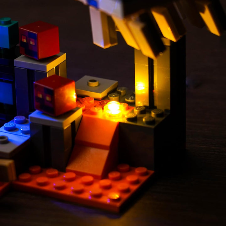 LocoLee Licht Kompatibel mit Lego Nether Portal Ambush, Nur Lichter Set - Kein Modell, Licht Beleuch