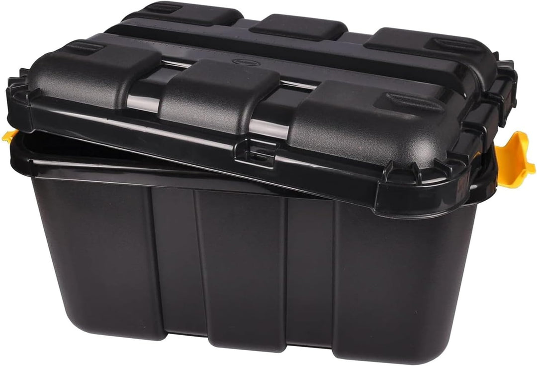 Tontarelli Aufbewahrungsbox mit Rollen 50L Lagerbox Regalbox Sammelbox mit Deckel Stapelbar