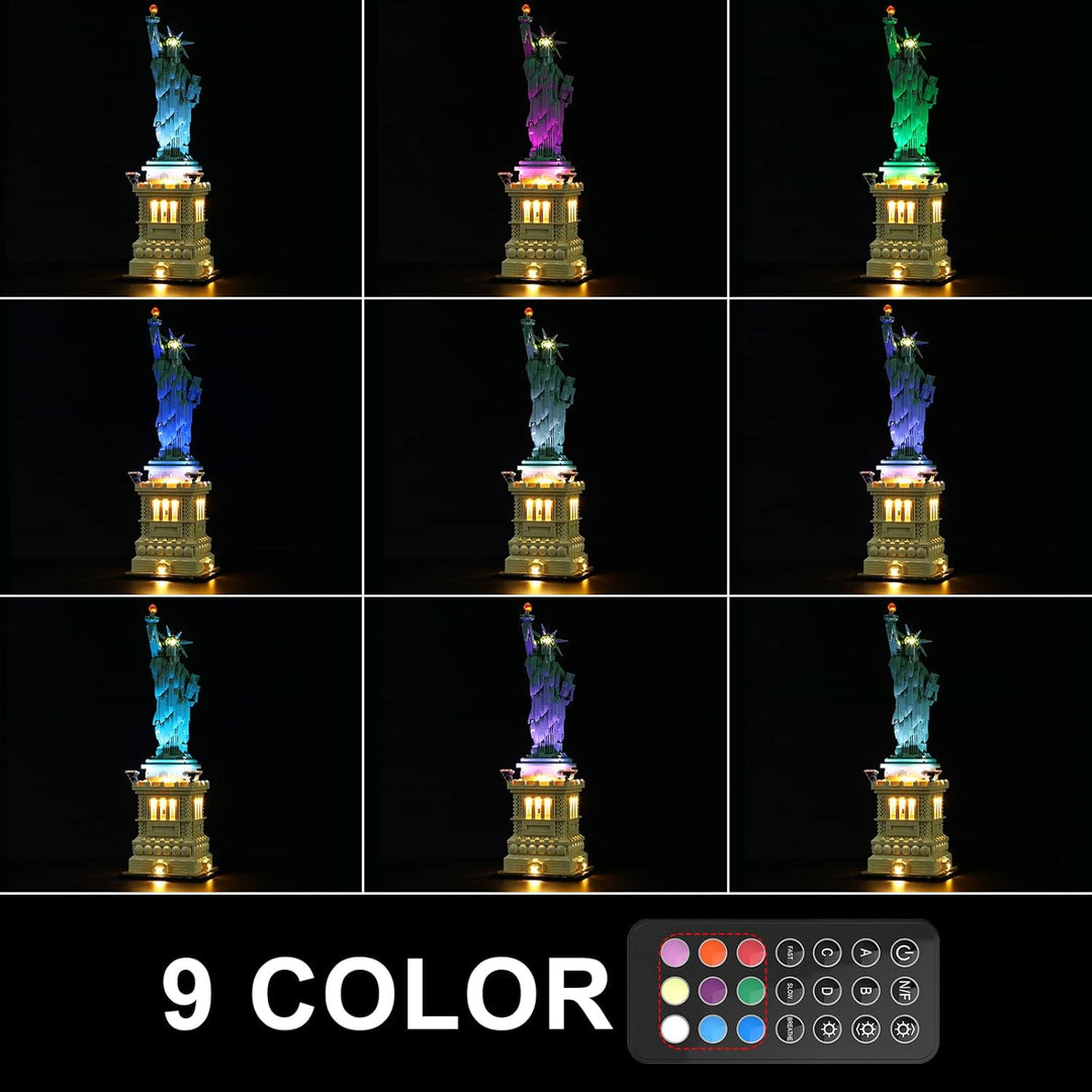 GEAMENT LED Licht-Set (Fernbedienung) Kompatibel mit Lego Freiheitsstatue - Beleuchtungsset für Arch