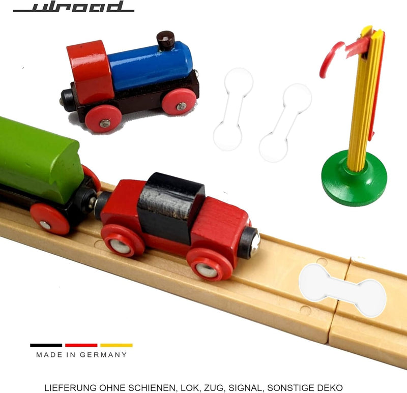 ULROAD Holzschienen Adapter Verbinder passend kompatibel für Brio Lillabo Thomas and Friends Melissa