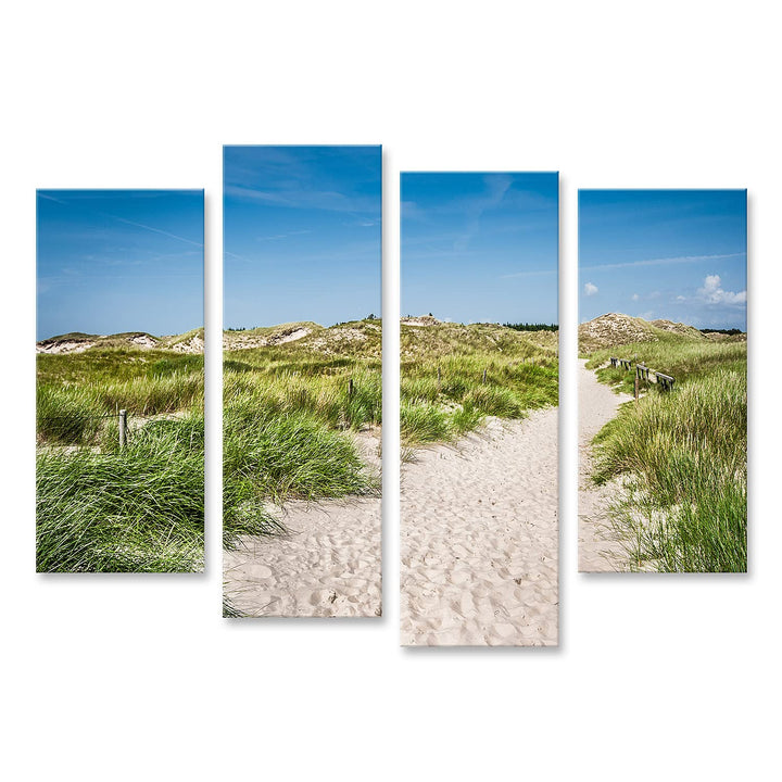 islandburner Bild auf Leinwand Schöne Dünenlandschaft Leuchtturm Auf Der Insel Amrum Nordsee Bilder