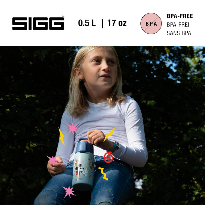 SIGG - Edelstahl Trinkflasche Kinder - Shield One - Für Kohlensäurehaltige Getränke Geeignet - Ausla