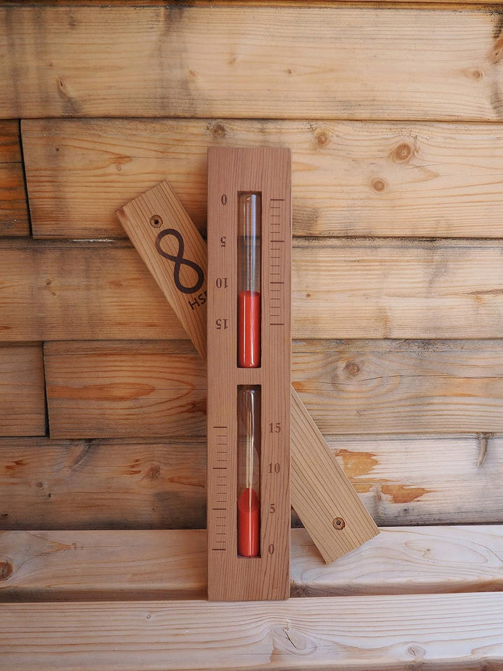Home Sauna Experience Hse Cedar Box Sauna Sand Timer 15 Minuten Rust Red