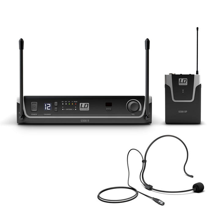 LD Systems U308 BPH - Funksystem mit Bodypack und Headset - 863-865 MHz + 823-832 MHz 863 - 865 MHz+