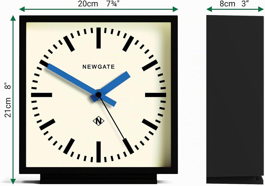 NEWGATE® Amp Silent Sweep Kaminuhr – 'No Tick' – eine Moderne Kaminuhr – Uhren für Wohnzimmer – Büro