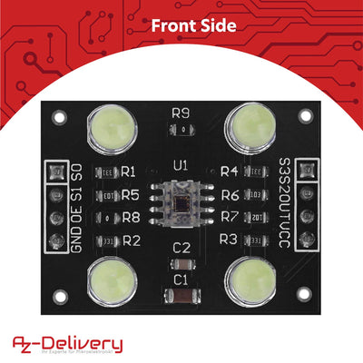 AZDelivery 3 x Farbsensor TCS230 TCS3200 Farben Sensor Modul kompatibel mit Arduino inklusive E-Book