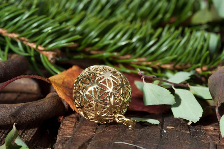 Windalf Anhänger DIE Blume des Lebens Ø 2.3 cm Zauberkugel Hochwertige Bronze