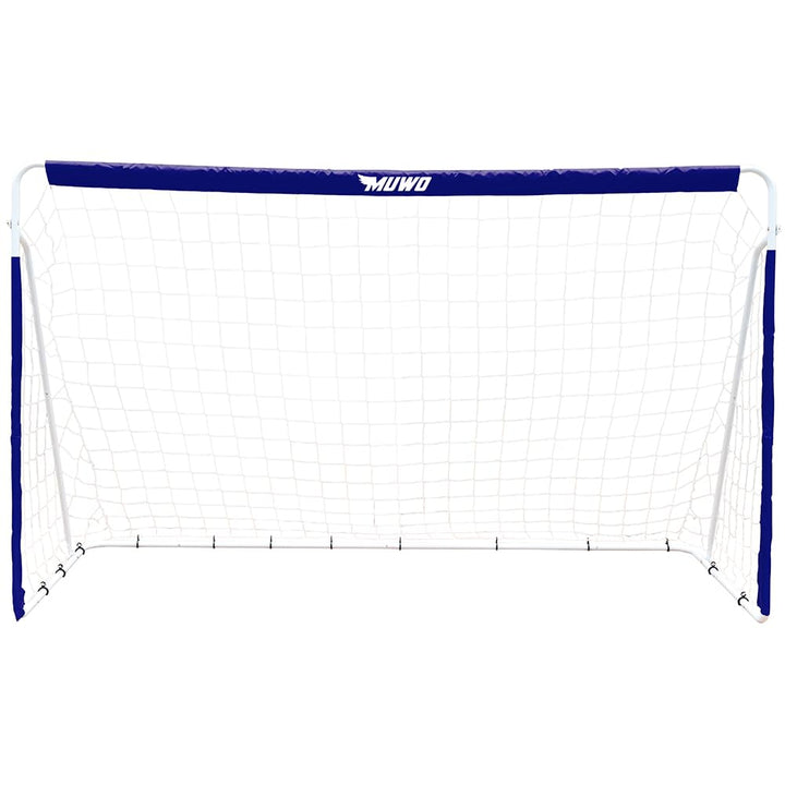 MUWO Fussballtor aus Stahl mit Textilmantel 240 x 150 cm, wetterfest und Outdoor geeignet, für Hof u
