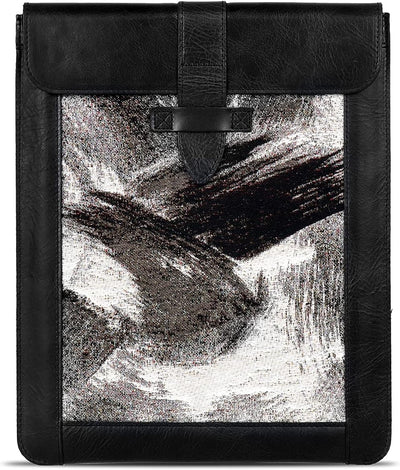 LONDO Echtleder-Ärmeltasche für Ipad - Large Schwarz Large, Schwarz Large