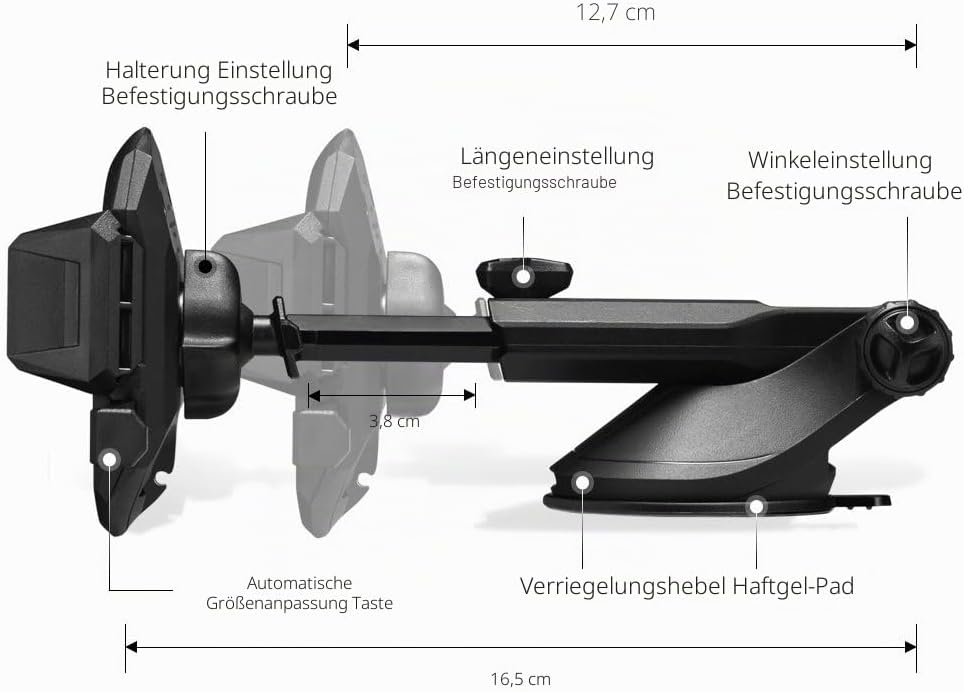 Spigen Kuel TS35(AP12T),Handyhalterung Auto,360 Grad,Ein Hand Bedienung,für Windschutzscheiben und A