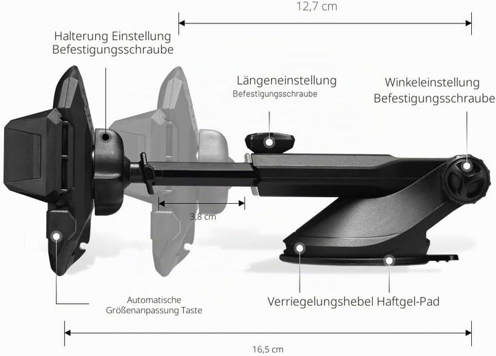 Spigen Kuel TS35(AP12T),Handyhalterung Auto,360 Grad,Ein Hand Bedienung,für Windschutzscheiben und A