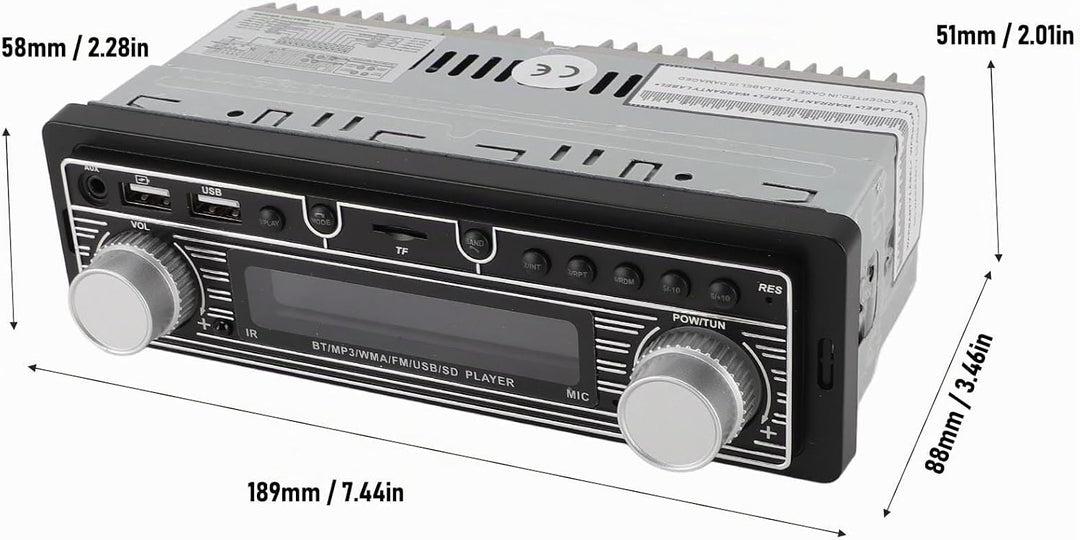 Auto-Audio-Receiver, Single-Din-Multimedia-Autoradio, Bluetooth FM, MP3 USB, SD-Digital-FM-Radio-Aud
