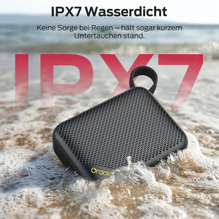 oraolo Tragbare Bluetooth Lautsprecher, Mini Bluetooth Lautsprecher, 20H Laufzeit, Bluetooth 6.0, IP
