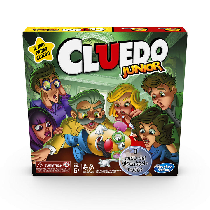 Cluedo Junior Fall des zerbrochenen Spielzeugs (Spiel in Box, Hasbro Gaming, italienische Version)