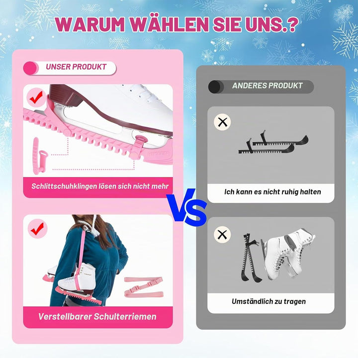 BOOSTEADY Schlittschuhschutz Verstellbarer Spatenschutz Kufenschoner für Eishockeyschlittschuhe Schl
