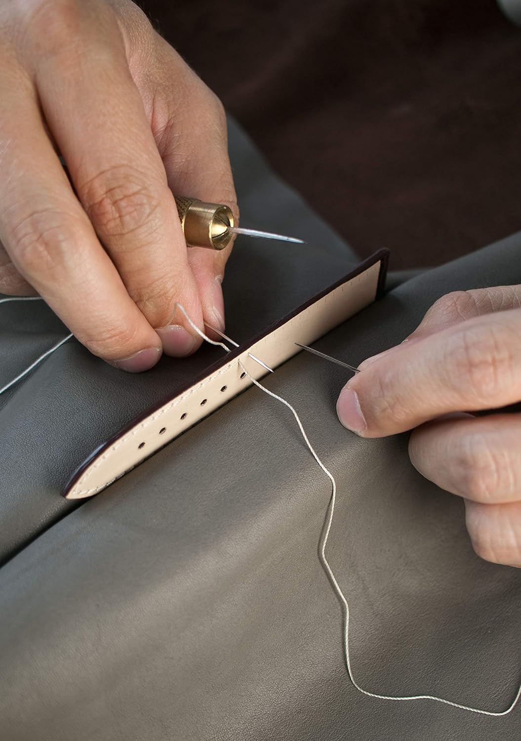 Sulla RIOS 1931 19mm Herren Leder Deutsch Uhrenarmband Vintage Aviator schwarz