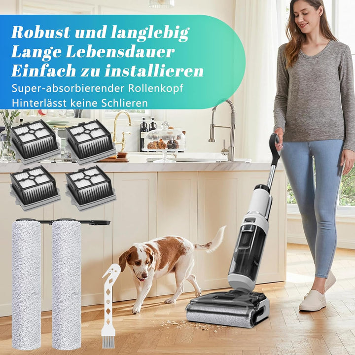 Zubehörset für Tineco Floor One Stretch S6/S7 Stretch Ultra/Switch S6 Nass und Trockensauger Ersatzt