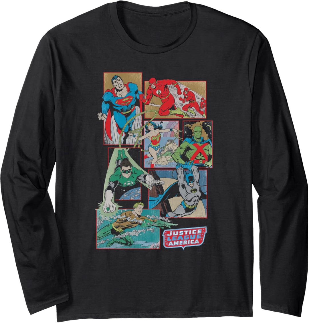 Justice League Boxes Langarmshirt