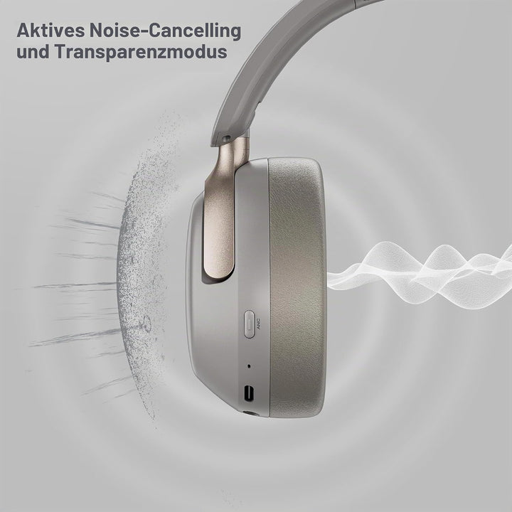 LORELEI QC30 Hybrid-Kopfhörer mit aktiver Geräuschunterdrückung, kabellose Over-Ear-Headsets, 60 Stu