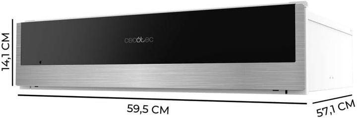 Cecotec Wärmeschubladen 60cm Bolero Hexa WD Edge 470W maximale Leistung, einstellbare Temperatur 30-