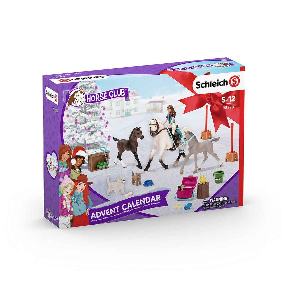 schleich 98270 HORSE CLUB Adventskalender 2021, für Kinder ab 5 Jahren, HORSE CLUB - Spielset Mix