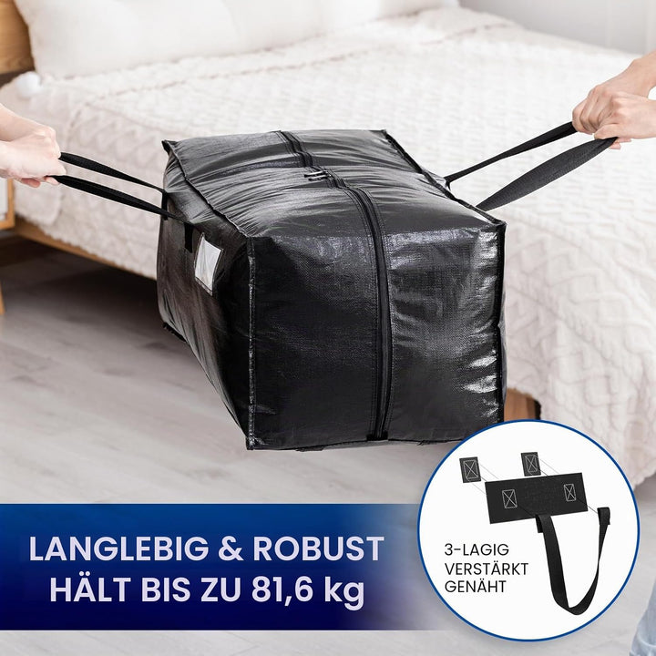 TAILI Heavy Duty Umzugstaschen, Kleideraufbewahrungstaschen mit stabilem Reissverschluss und starken