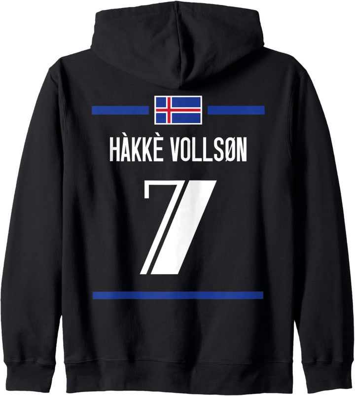 Back Print Isländische Namen Sauf Trikot Fussball Mallorca Kapuzenjacke