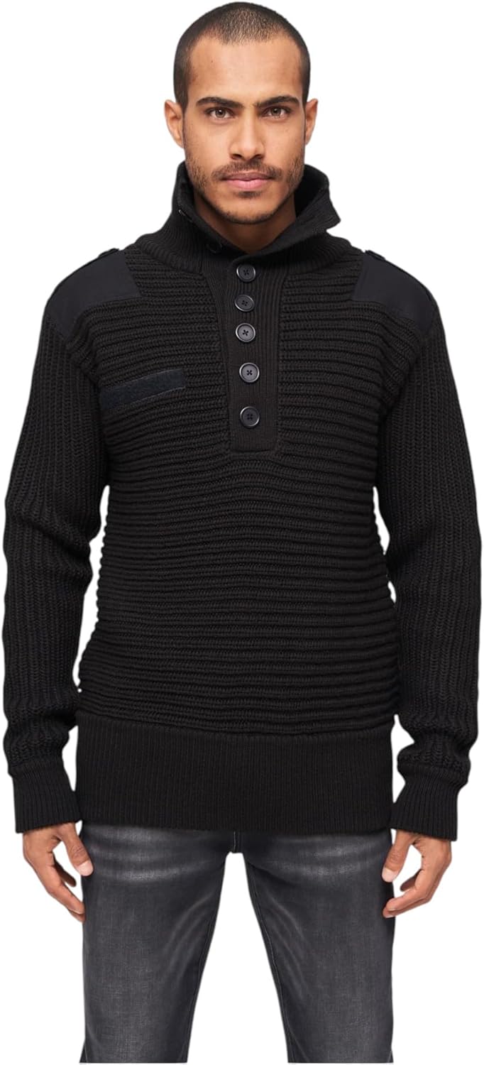 Brandit Alpine Pullover Männer Strickpullover Oliv Basics S Schwarz, S Schwarz