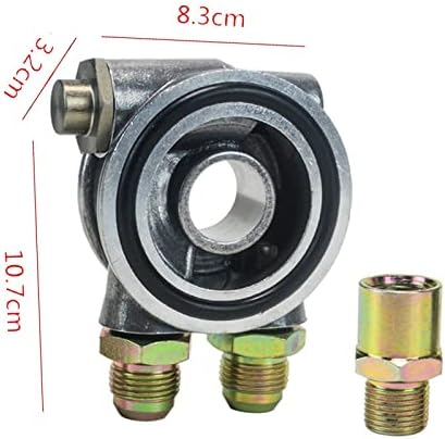 Ölkühler-Filterplatte, AN8 Ölfilter-Adapter, Aluminium, Sandwich-Ölfilter, Kühladapter, Platte, Ölte