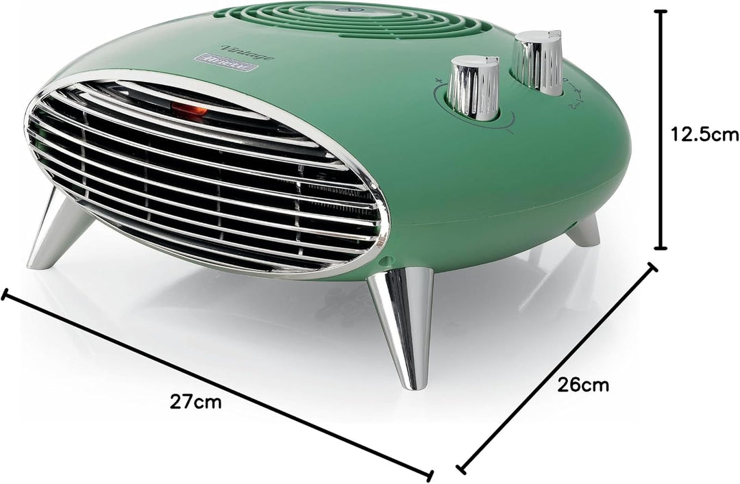 Ariete 8211 Tischheizlüfter, Elektroheizung, 2000 W, Thermostat, leise, verchromter Grill und Füsse,