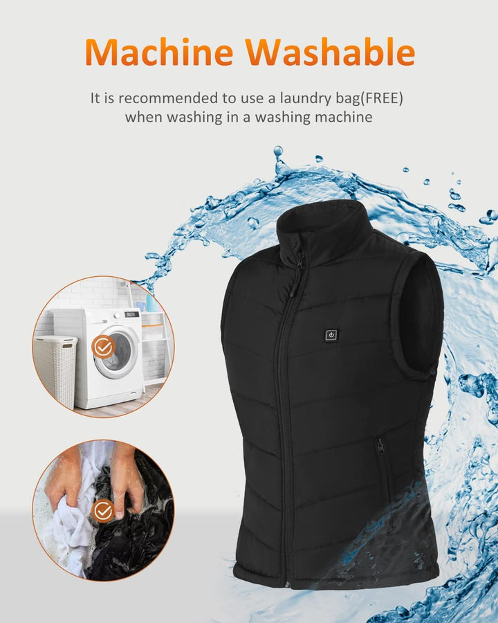FERNIDA Beheizte Weste für Damen,Schmal Geschnittene Beheizbare Damen Weste, Winter Warm Draussen US