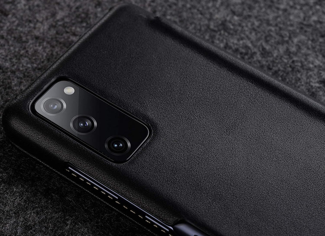 STILGUT Book Case kompatibel mit Samsung Galaxy S20 FE Hülle aus Leder zum Klappen, Klapphülle, Hand